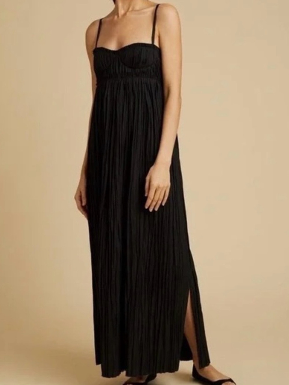KHAITE black Jordyn Dress